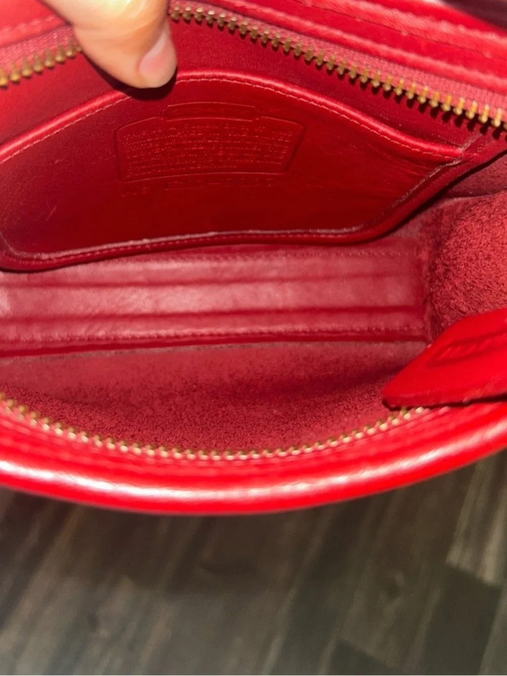 Vintage Red Coach Legacy Crossbody Bag #9997